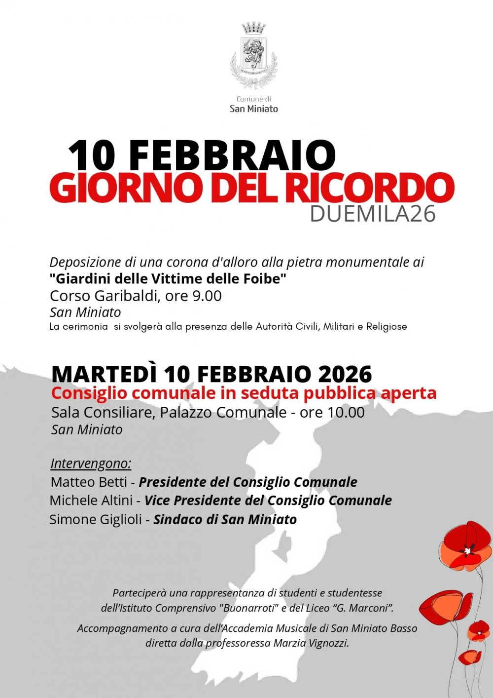 Evento per san miniato giorno del ricordo locandina