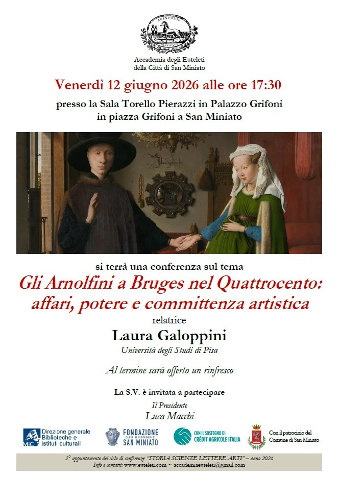 Locandina evento Gli Arnolfini a Burges nel Quattrocento