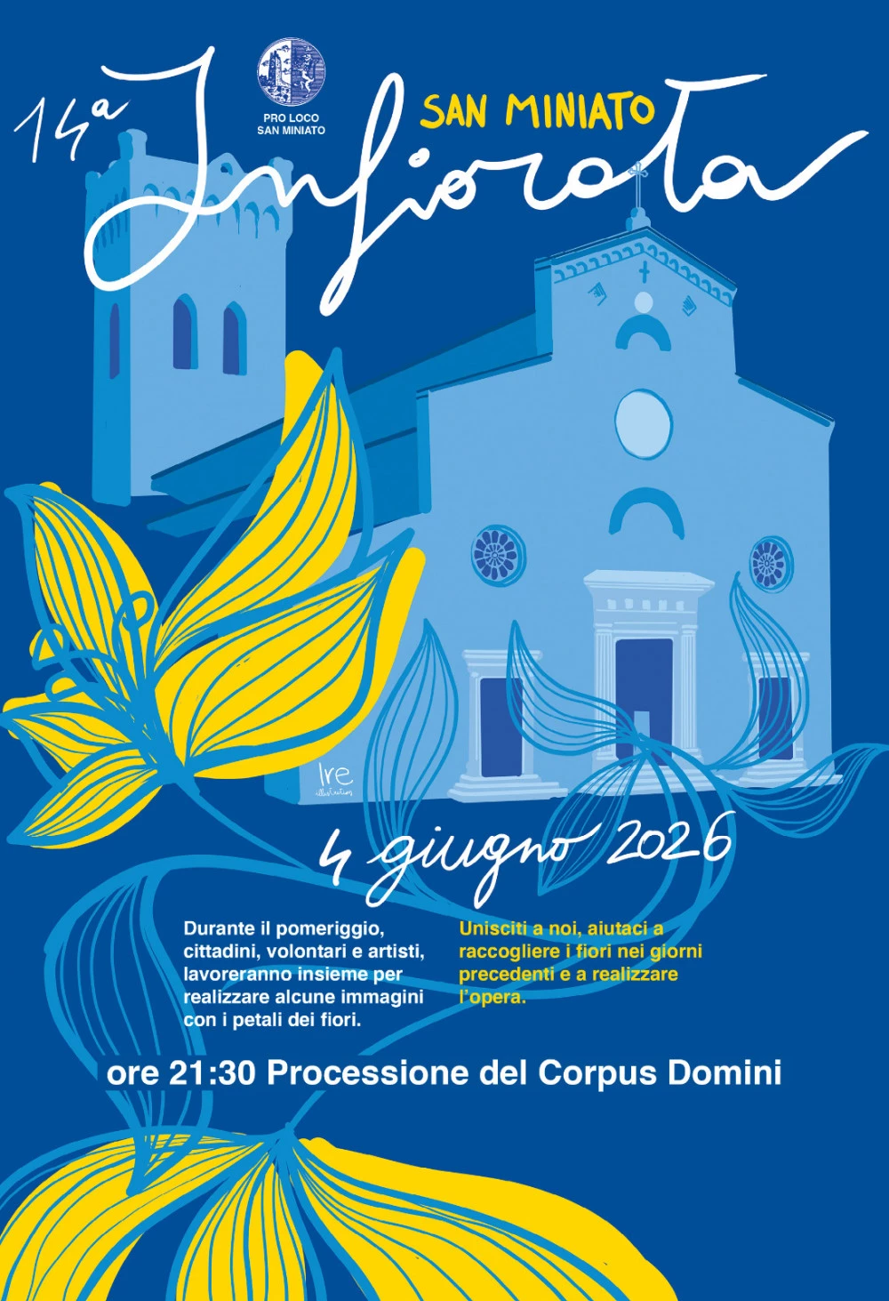 Locandina della 14&deg; edizione dell'Infiorata a San Miniato