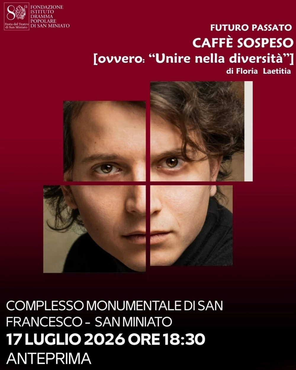 Locandina spettacolo Caff&egrave; Sospeso, del 17 luglio a san miniato