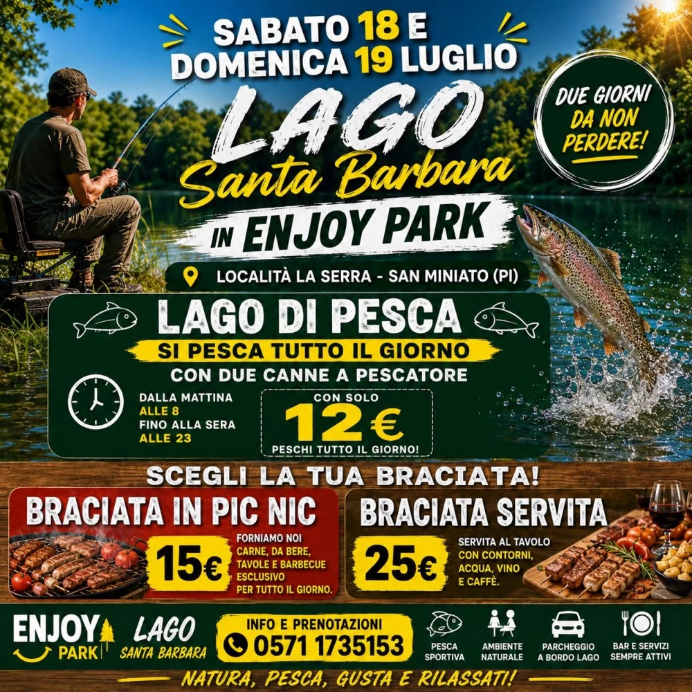 locandina weekend all'enjoy park del 18 e 19 luglio 2026