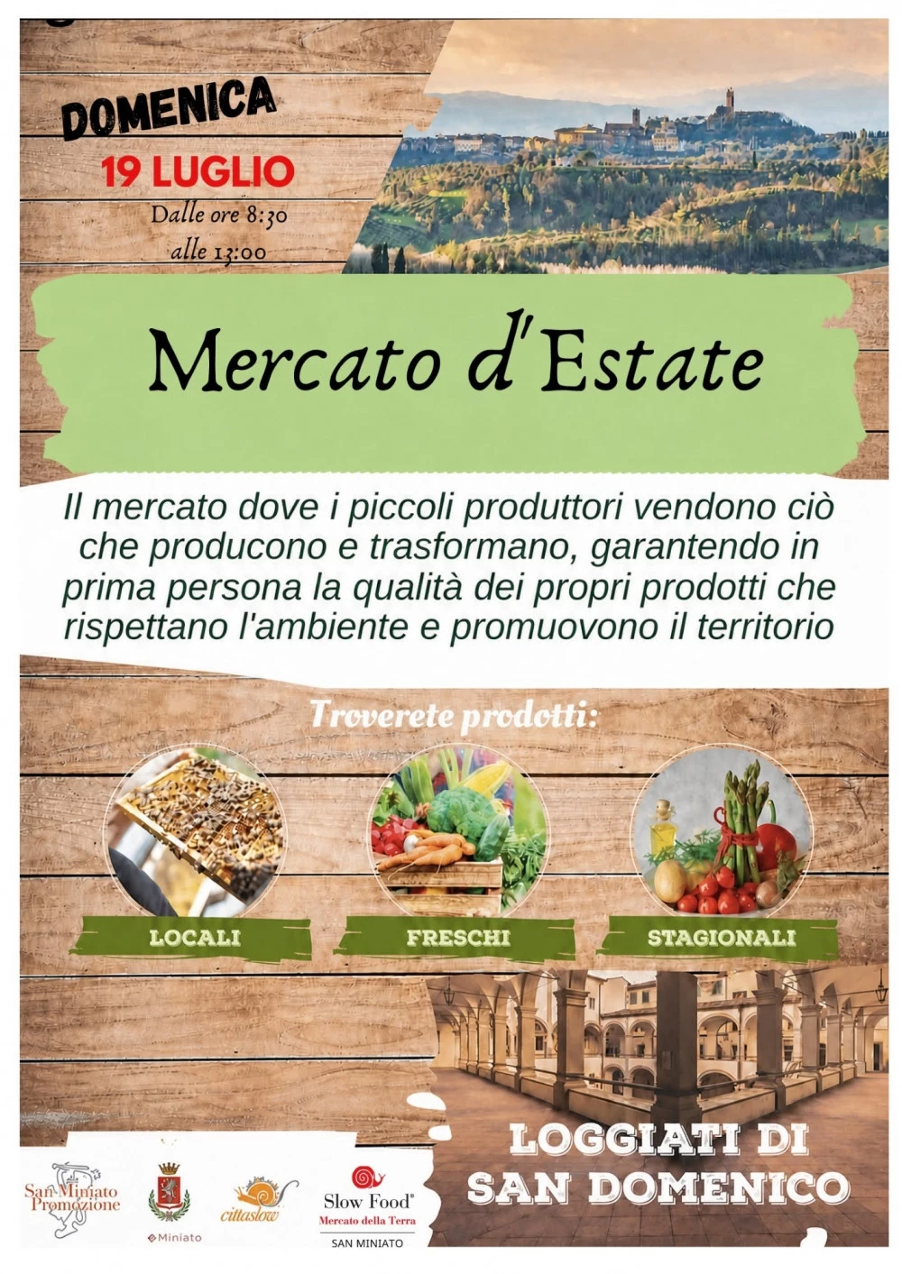 Locandina mercato della terra d'agosto