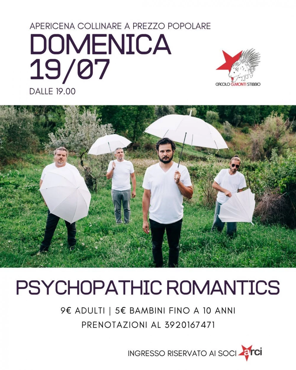 locandina concerto live music al circolo G. Monti di Stibbio
