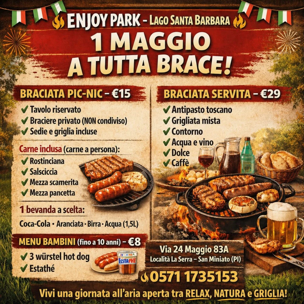 Locandina 1 maggio all'enjoy park