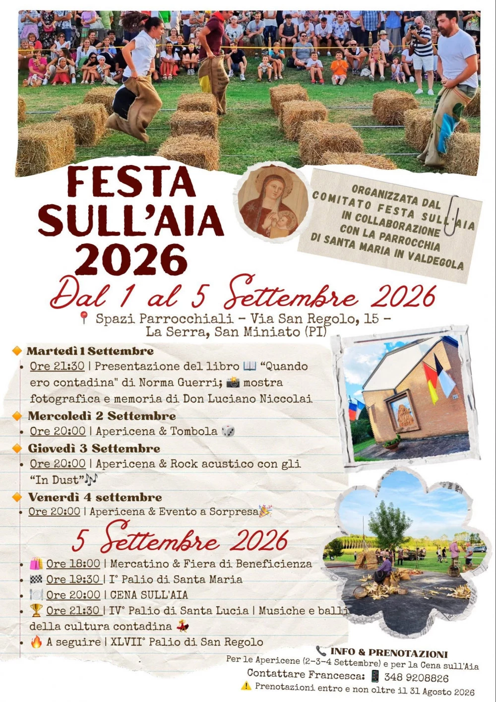 Locandina Festa sull'Aia a La Serra