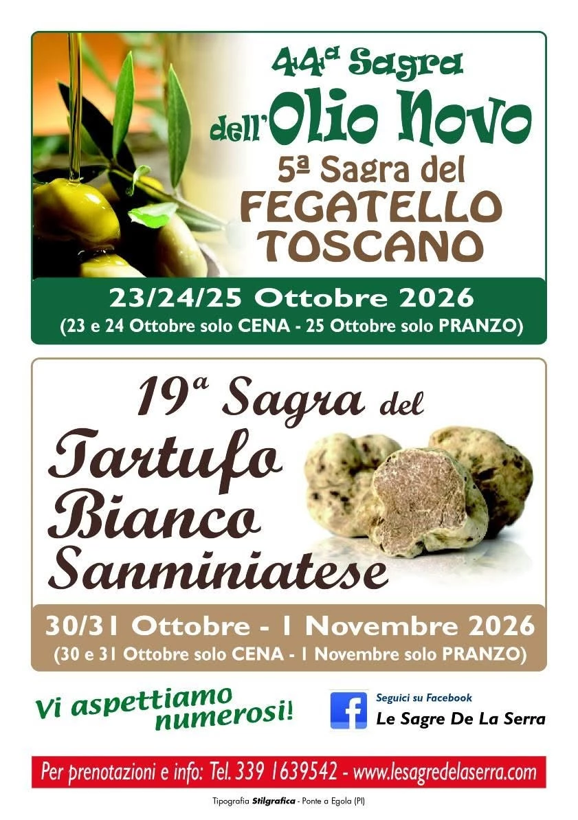 Locandina sagra dell'olio novo e tartufo bianco sanminiatese
