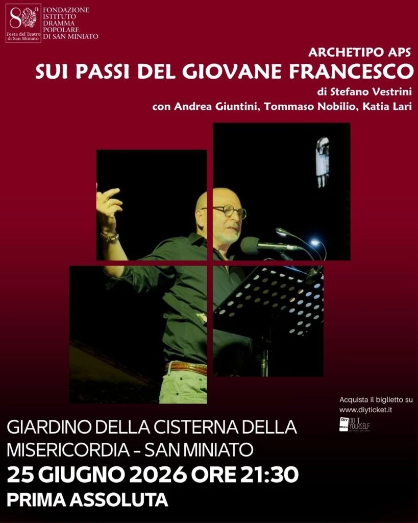 Locandina Sui Passi del Giovane Francesco spettacolo teatrale