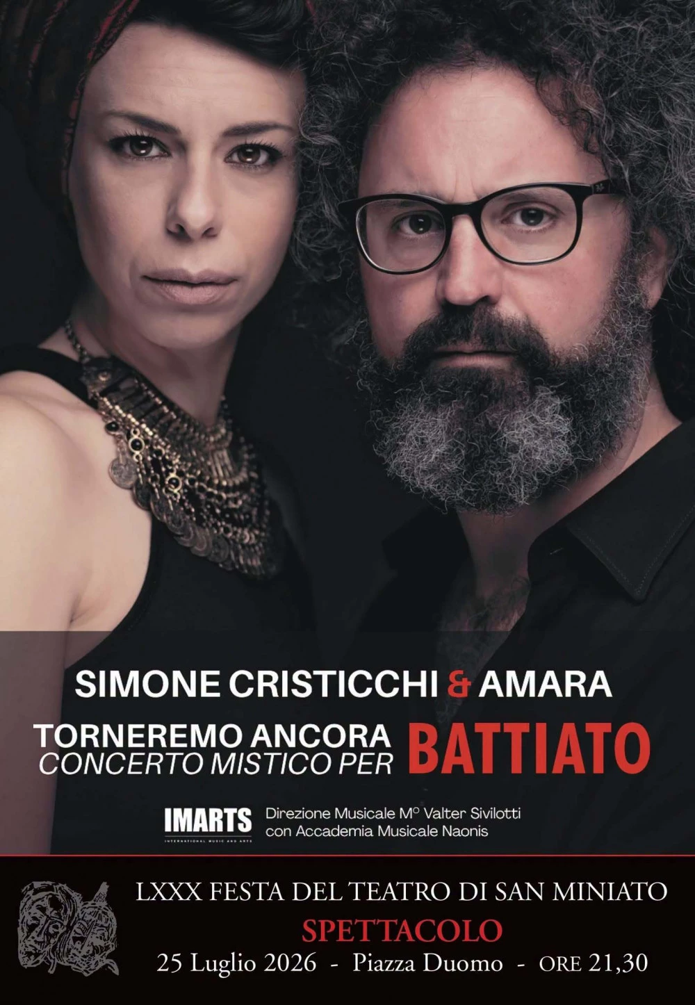 Locandina concerto mistico "Torneremo ancora" per Battiato