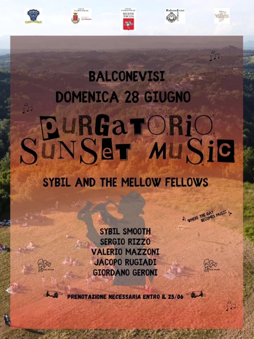 Locandina Purgatorio Sunset Music, Sybil and the mellow fellows