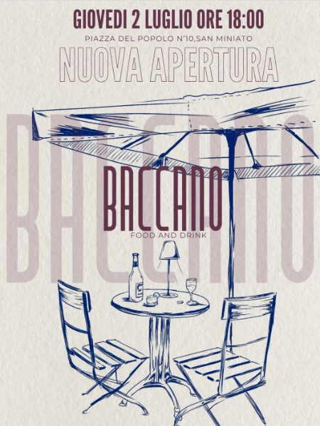 Locandina Baccano Nuova apertura