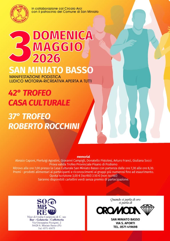 Locandina del 42&deg; Trofeo Casa Culturale di San Miniato Basso
