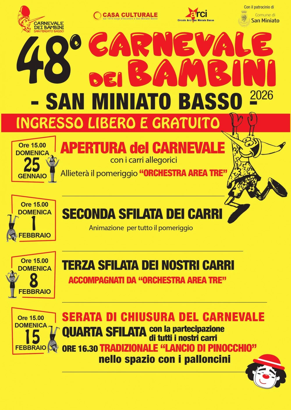 Locandina della 48&deg; Edizione del Carnevale dei bambini