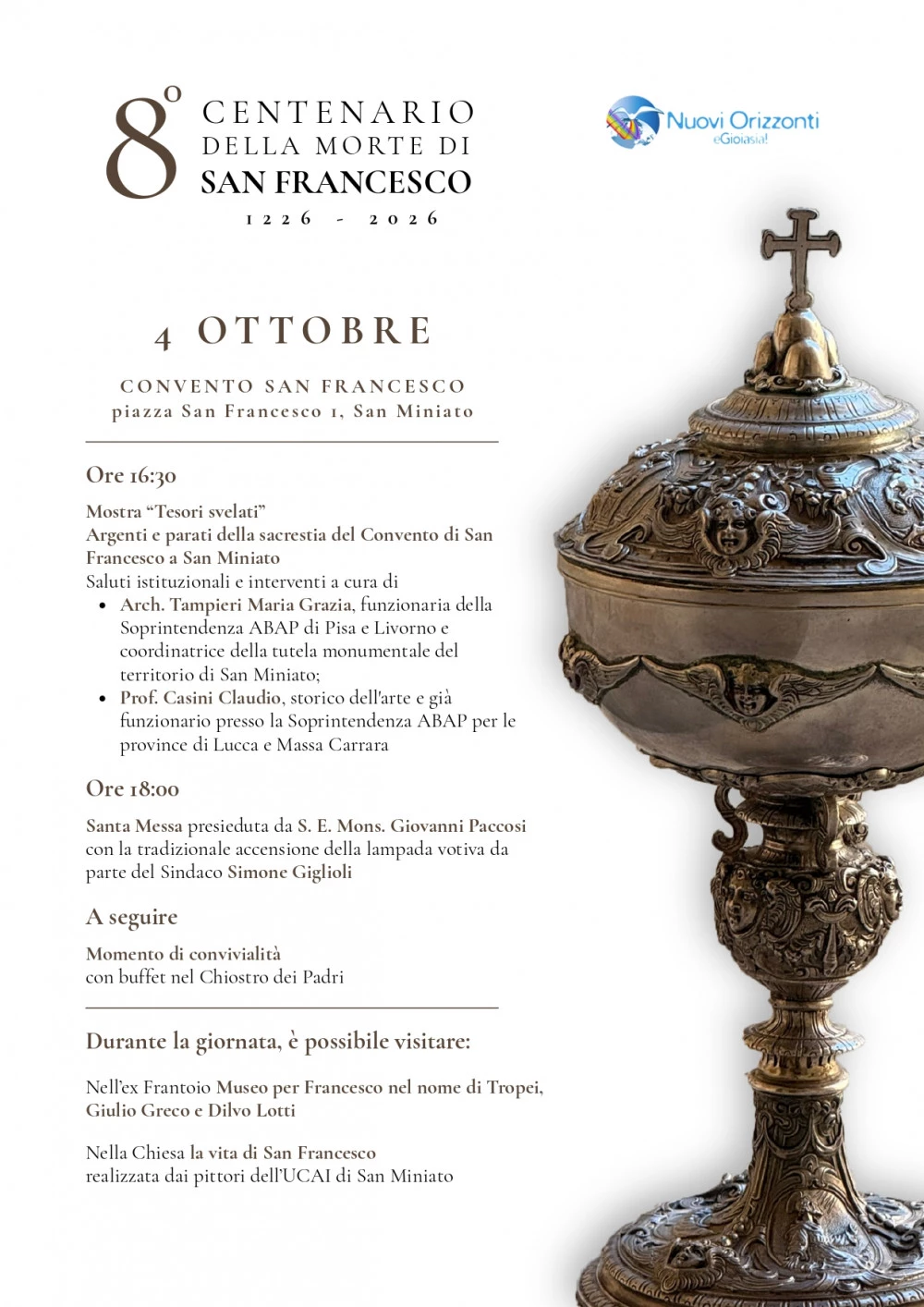 Locandina evento san francesco