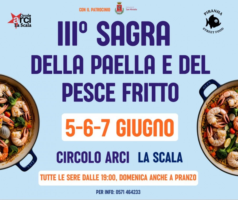 Locandina III Sagra della Paella e del Pesce Fritto