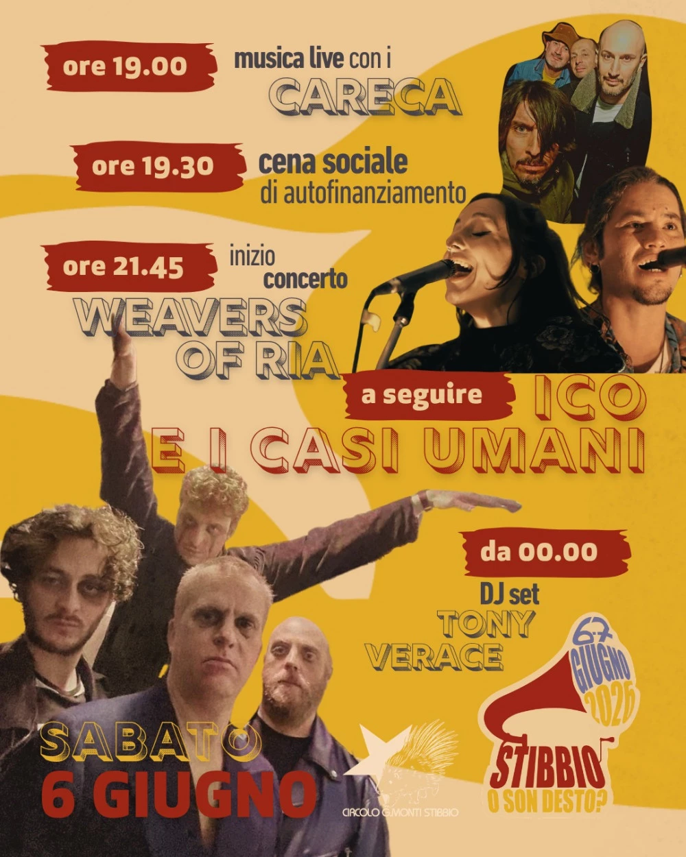 locandina del concerto live al Circolo ARCI di Stibbio