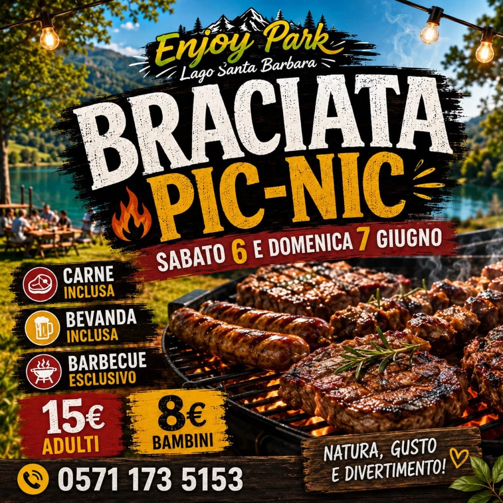Locandina Braciata Pic Nic all'Enjoy Park