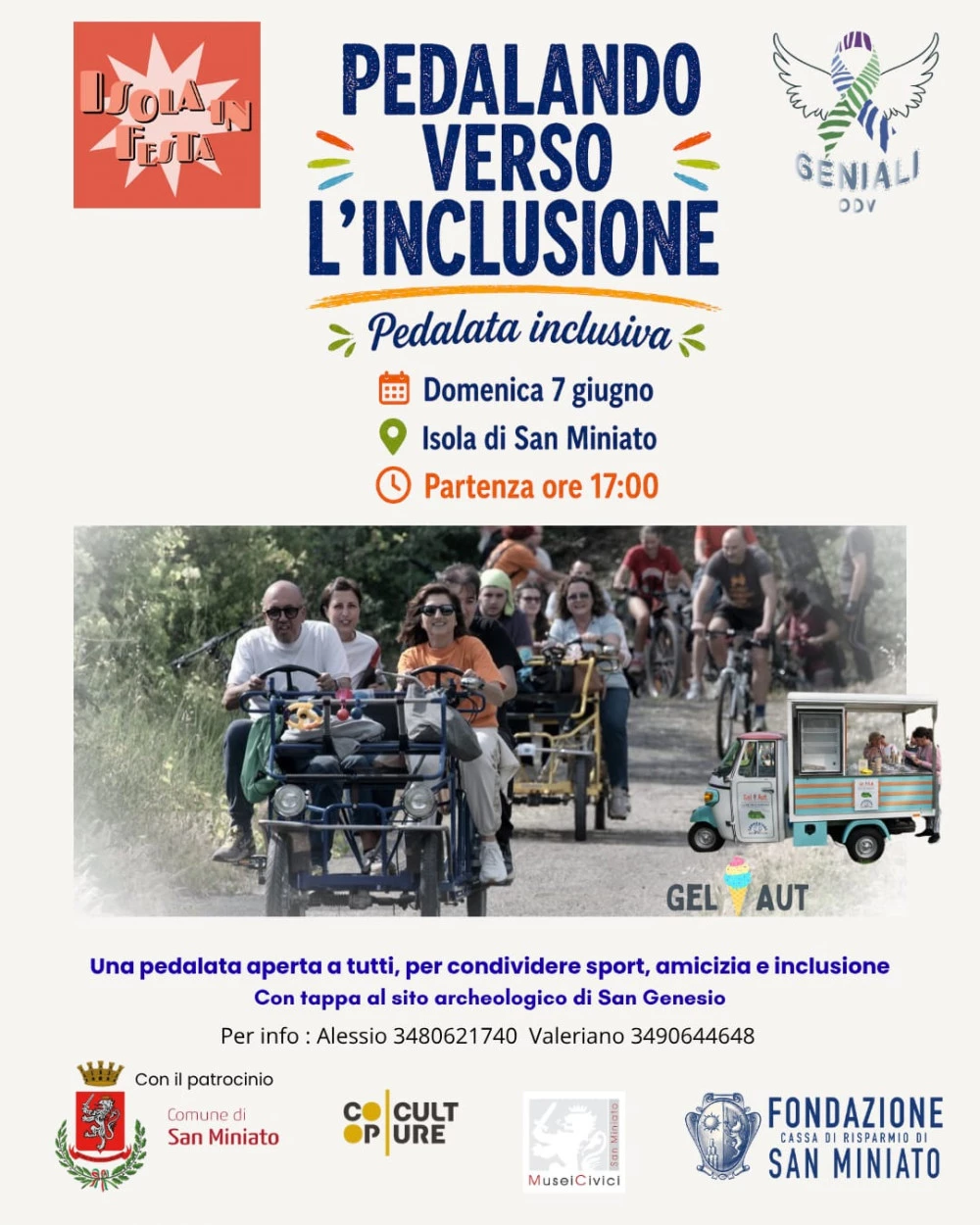 Locandina dell'iniziativa Pedalo Verso l'Inclusione
