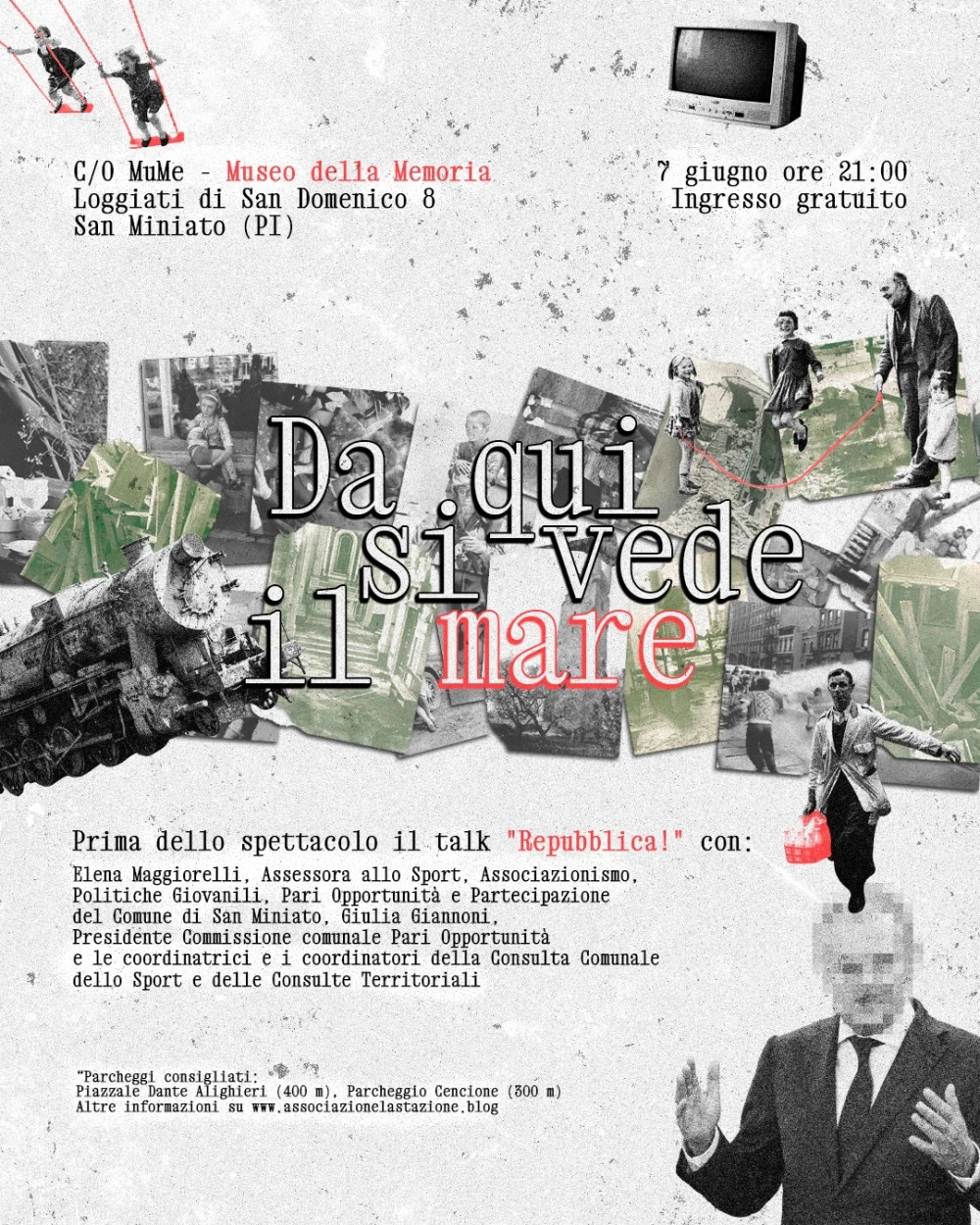 Locandina evento "Da Qui Si Vede il Mare" che si terr&agrave; al Museo della Memoria di San Miniato