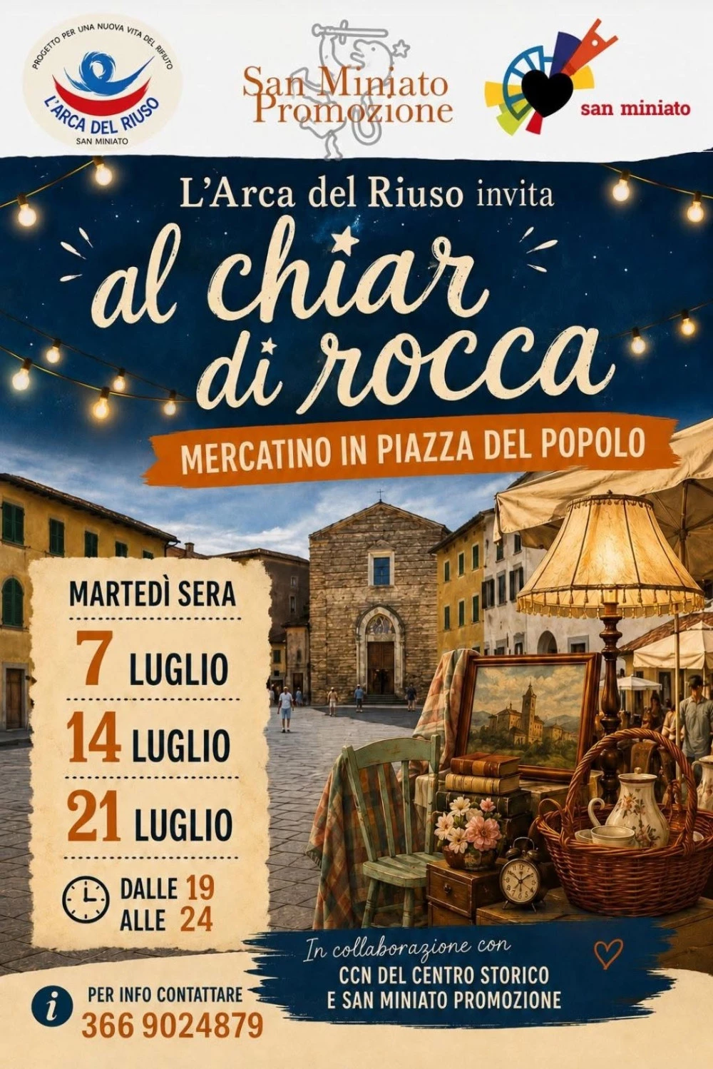 locandina mercatino arca del riuso a ponte a egola