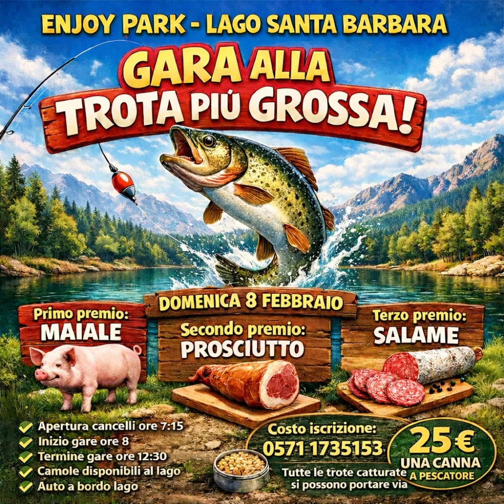 Locandina Gara alla trota pi&ugrave; grossa