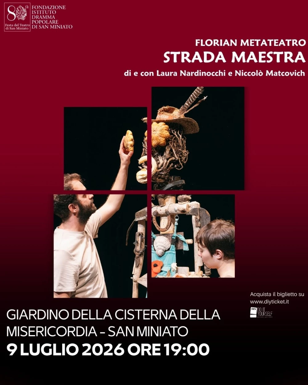 Locandina spettacolo Strada Maestra dramma popolare a san miniato