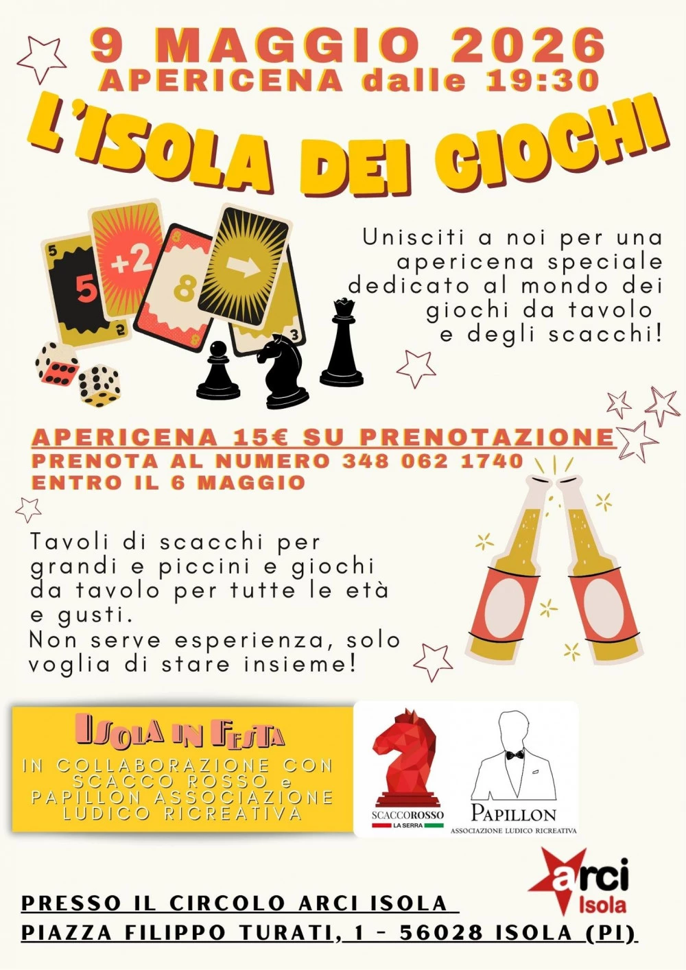 Locandina de l'evento L'Isola dei Giochi a isola, san miniato 