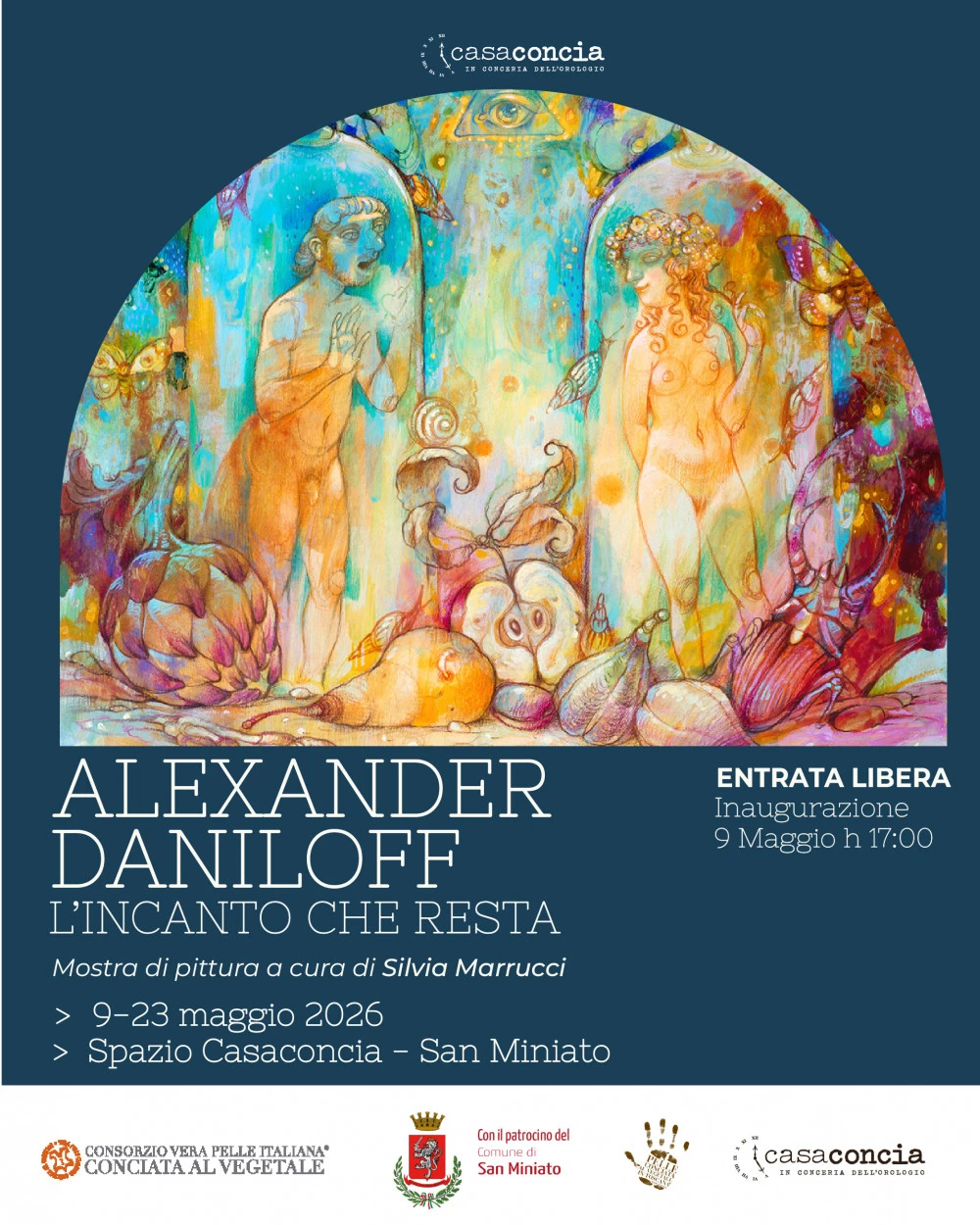 Locandina mostra d'arte Daniloff a San Miniato dal 9 maggio