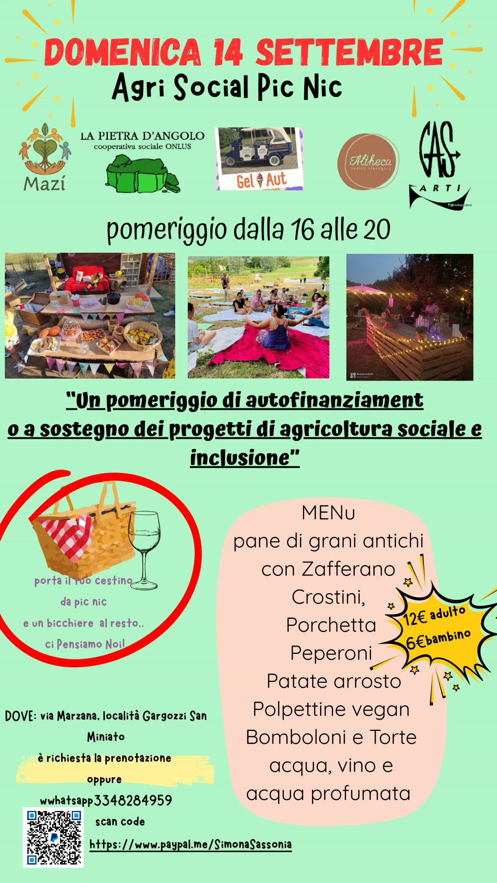 Locandina dell'evento Agrisocial, che si terrà a Gargozzi, San Miniato