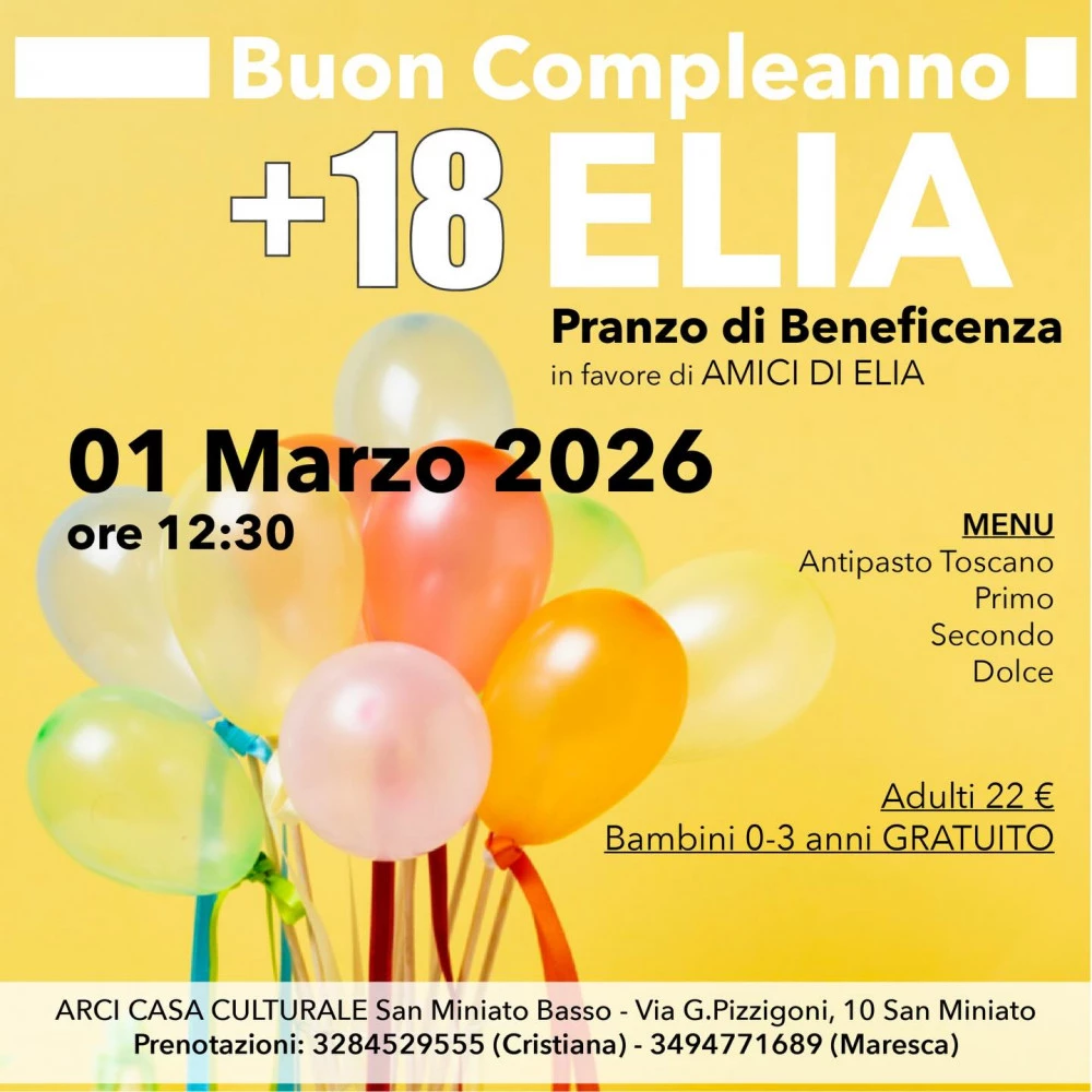 Locandina Buon Compleanno +18 Elia
