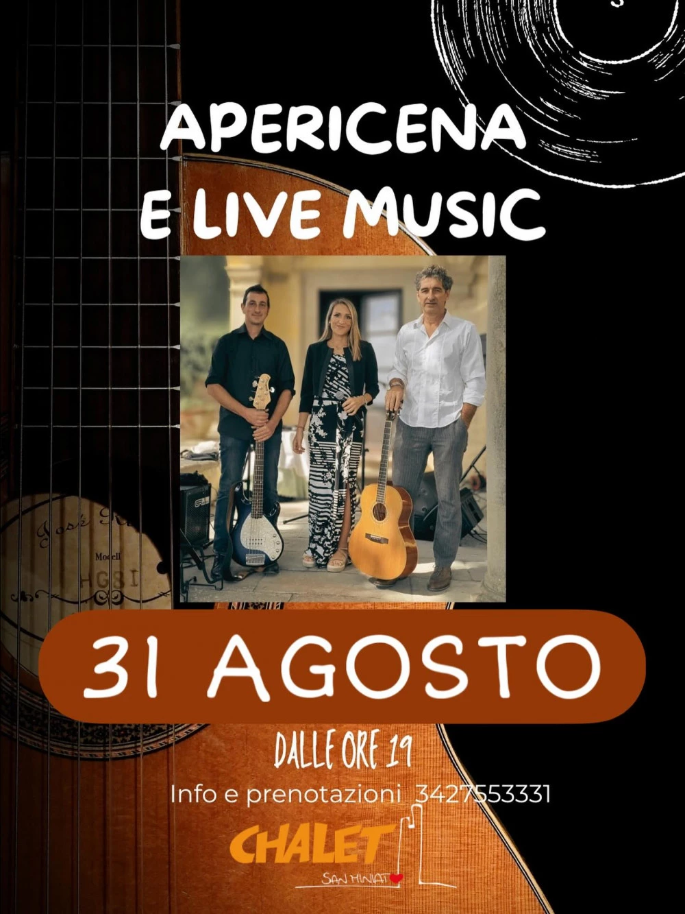 Locandina del Live Music allo Chalet San Miniato