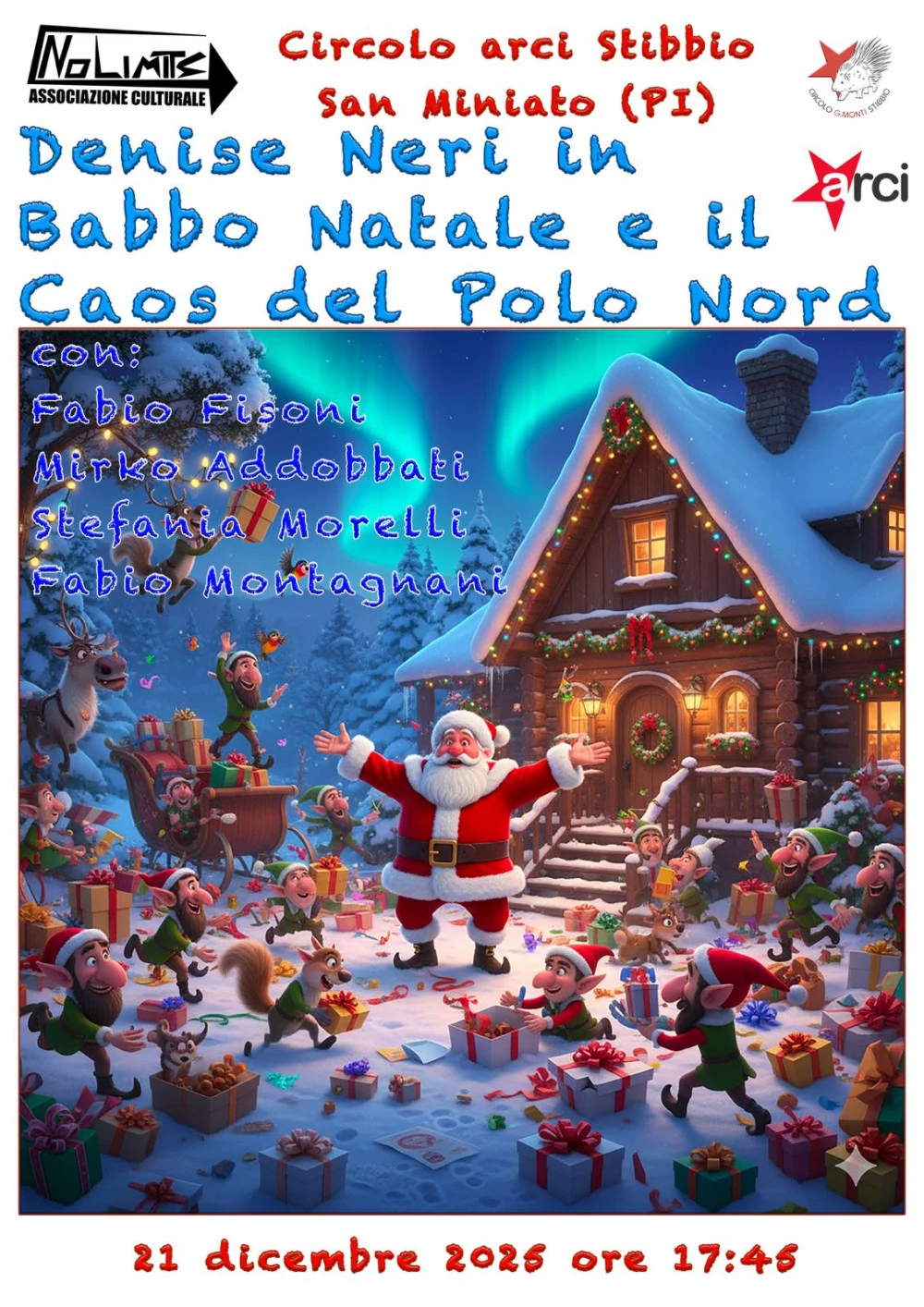 Locandina evento Denise Neri in Babbo Natale e il caos al Polo Nord