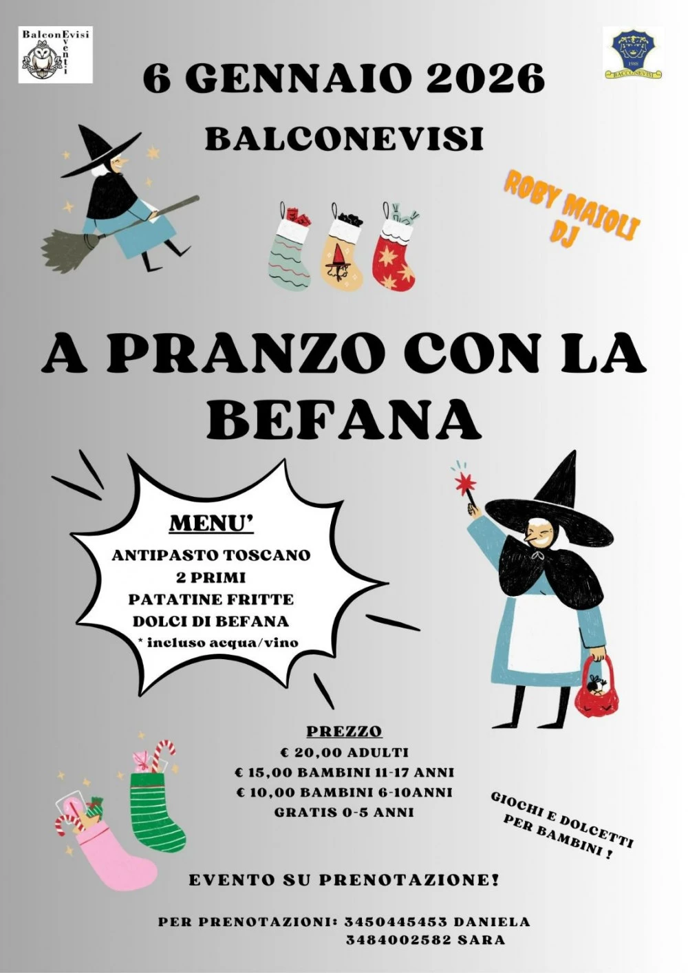 pranzo della befana a balconevisi nel comune di san miniato