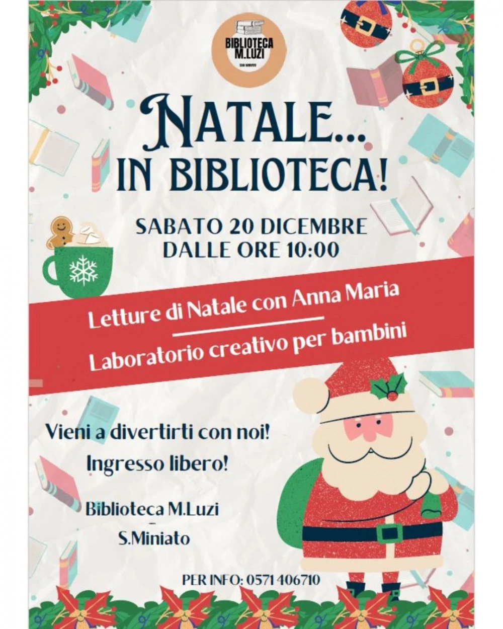 Locandina di Natale...in Biblioteca!