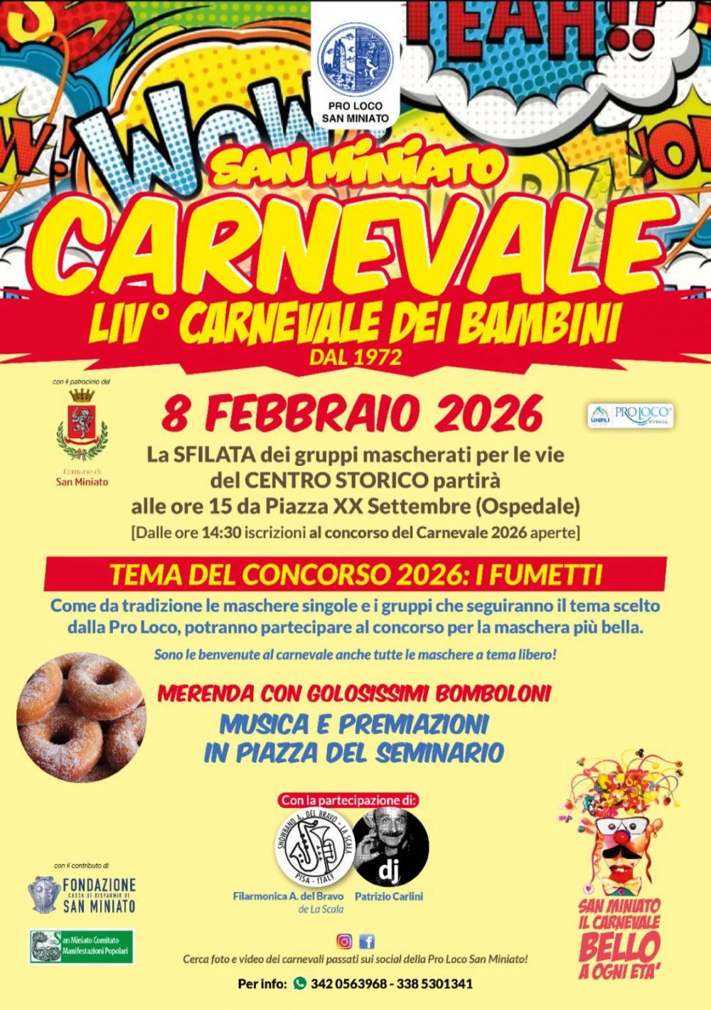 Locandina Carnevale di San Miniato - Centro Storico