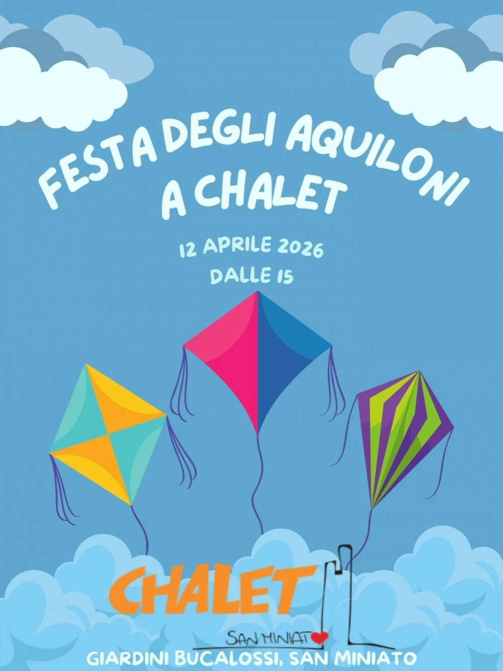 Locandina della riapertura straordinaria dello Chalet