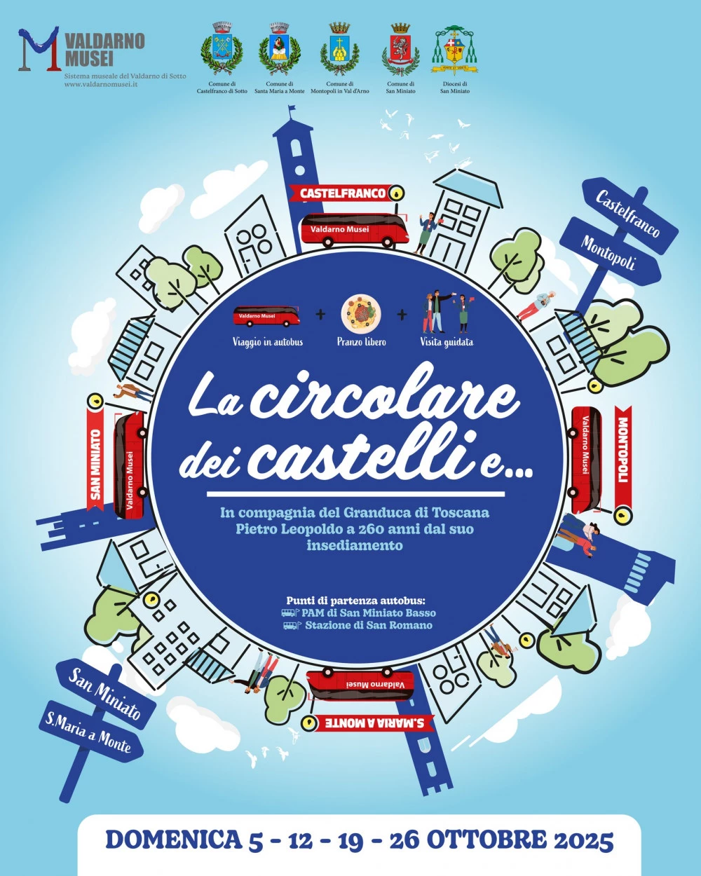 Locandina dell'iniziativa "Circolare dei Castelli" che inizierà dal 5 ottobre