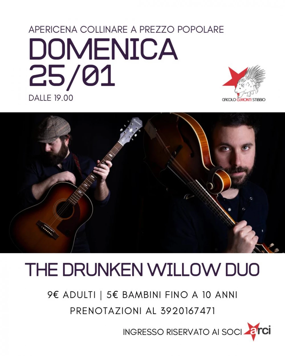 Concerto circolo arci stibbio san miniato eventi in toscana fine settimana