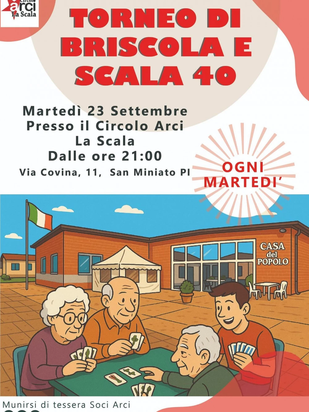 Locandina del Torneo di Burraco e Scala 40