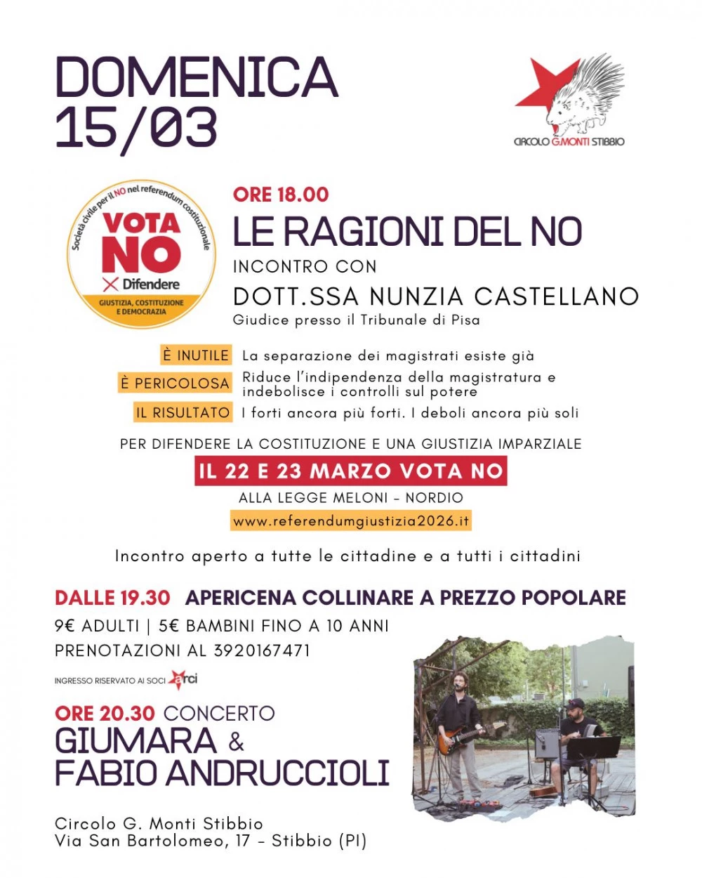 Locandina Concerto Giumara e Fabio Andruccioli