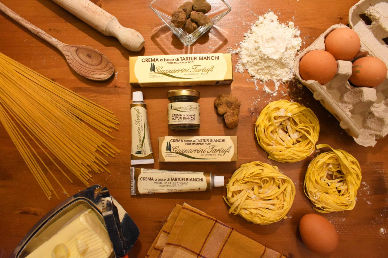 prodotti a basta tartufo dell'azienda Gazzarrini Tartufi di san Miniato
