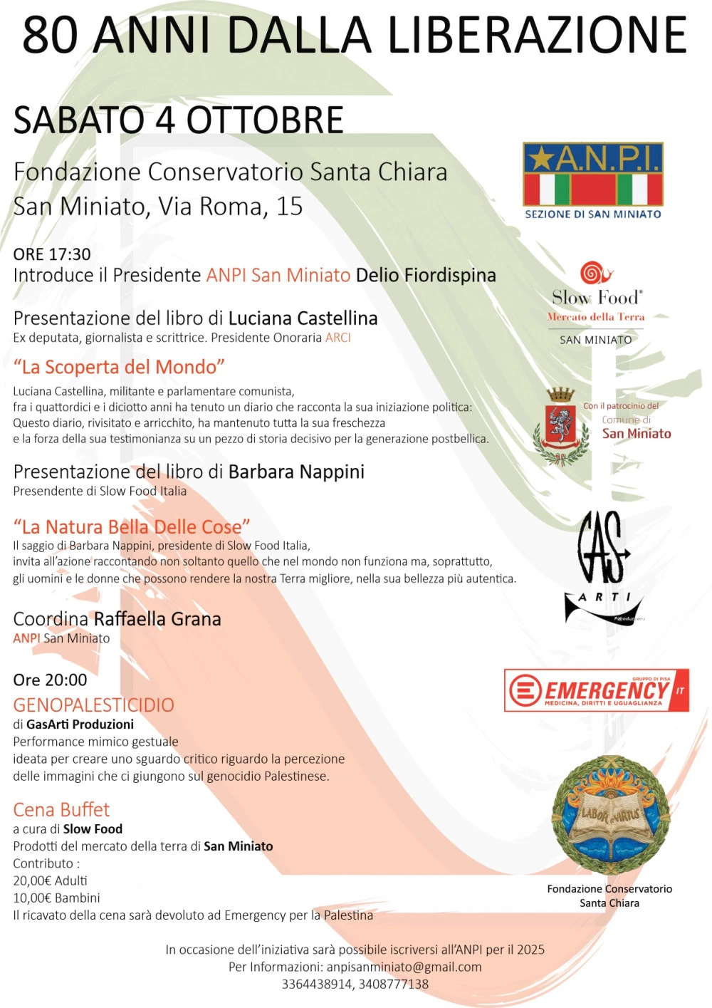 Locandina dell'evento "80 Anni dalla Liberazione"