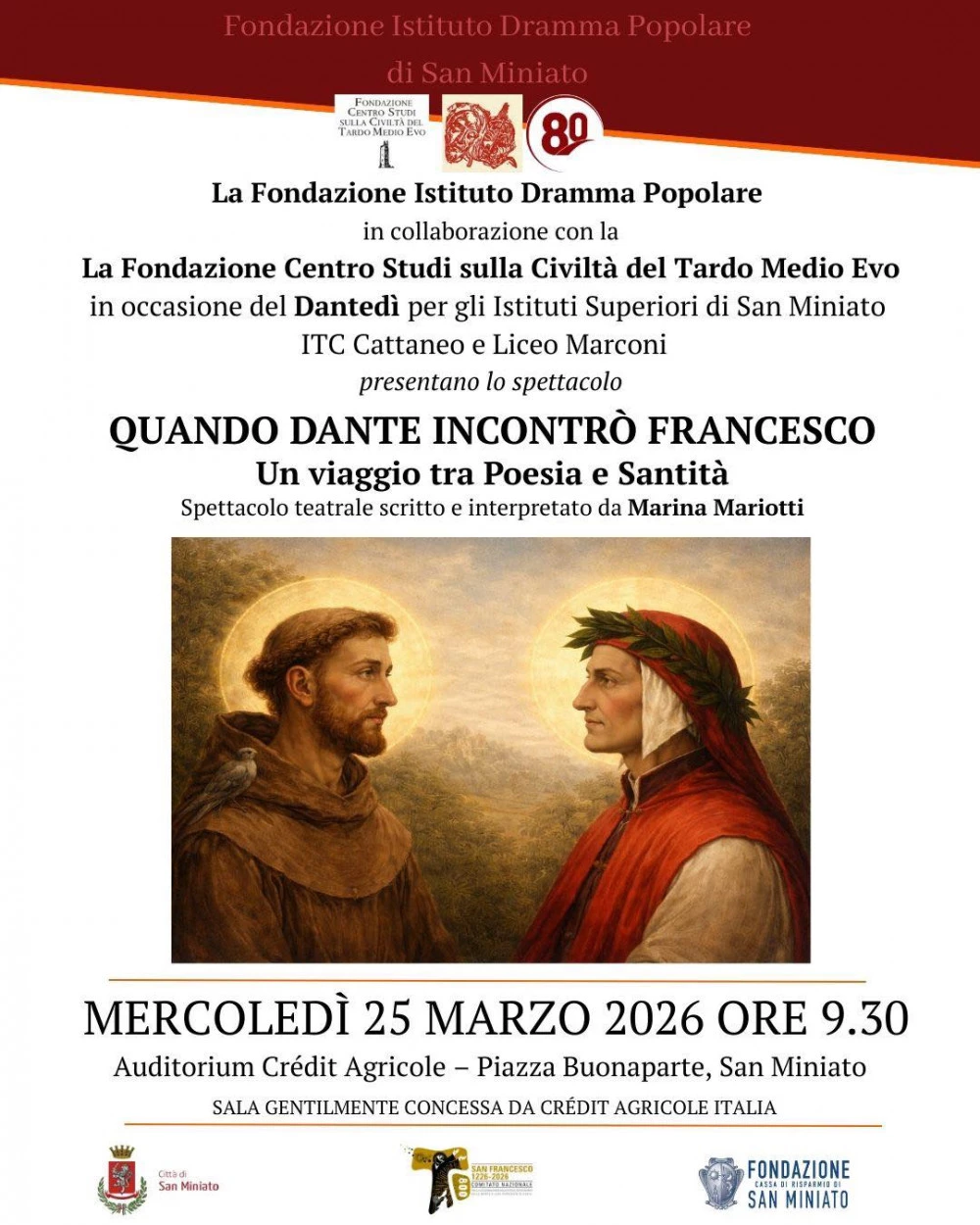 Locandina dell'evento Quando Dante incontr&ograve; Francesco