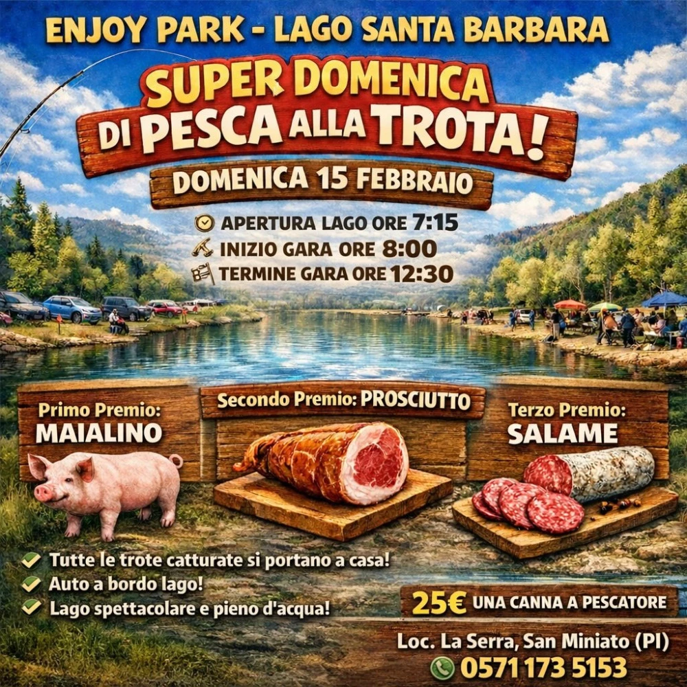 Locandina di Enjoy Park pesca alla trota pi&ugrave; grossa