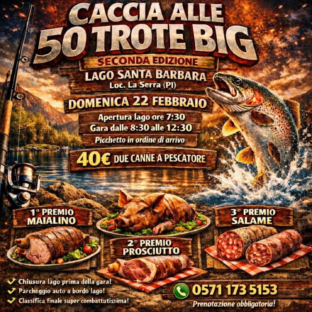 Locandina gara di pesca alla trota enjoypark