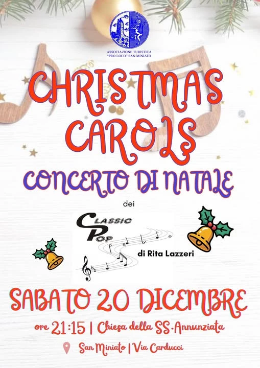 Evento Natale san miniato mercatino concerto di natale