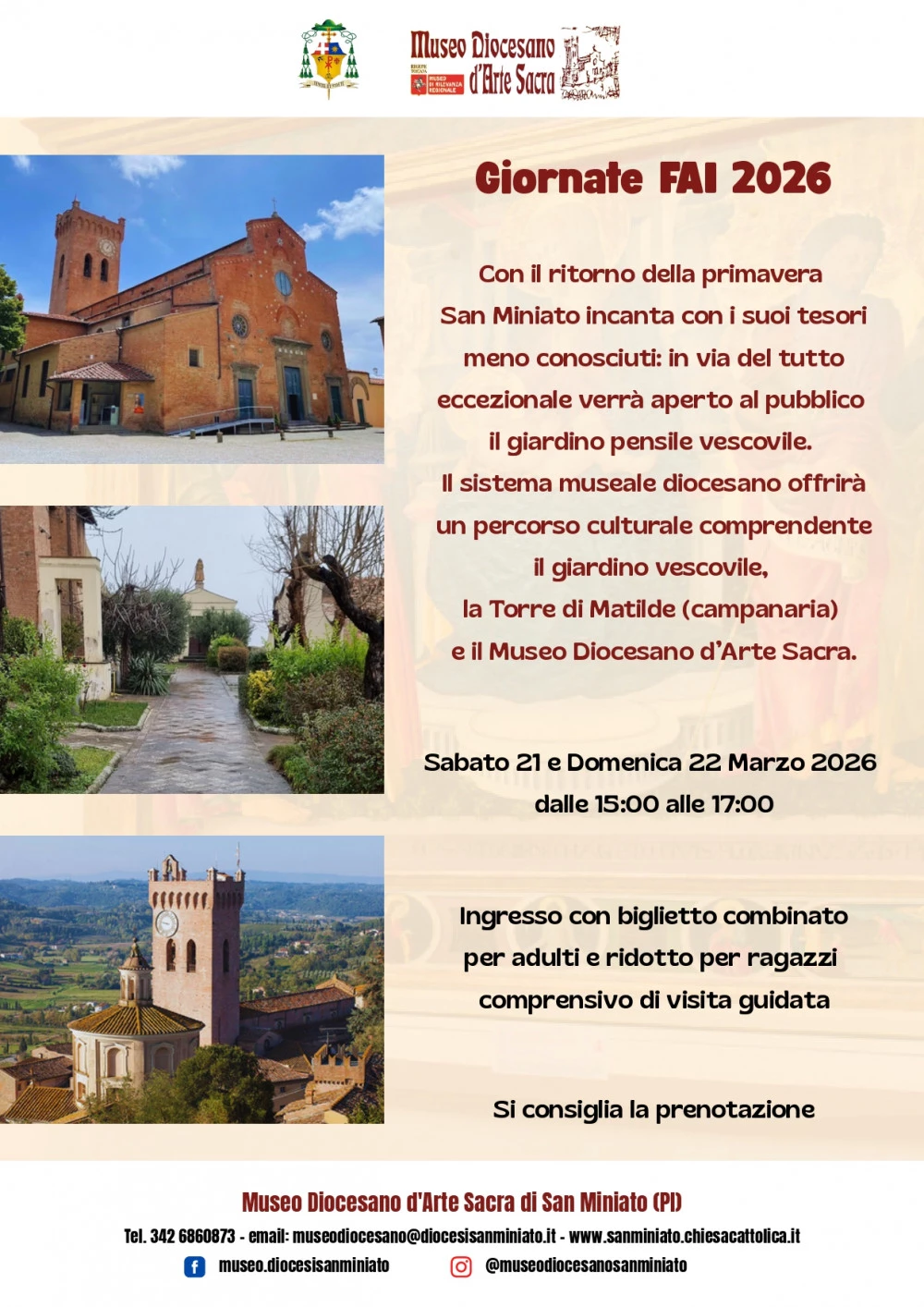 Locandina iniziative FAI 2026 a San Miniato