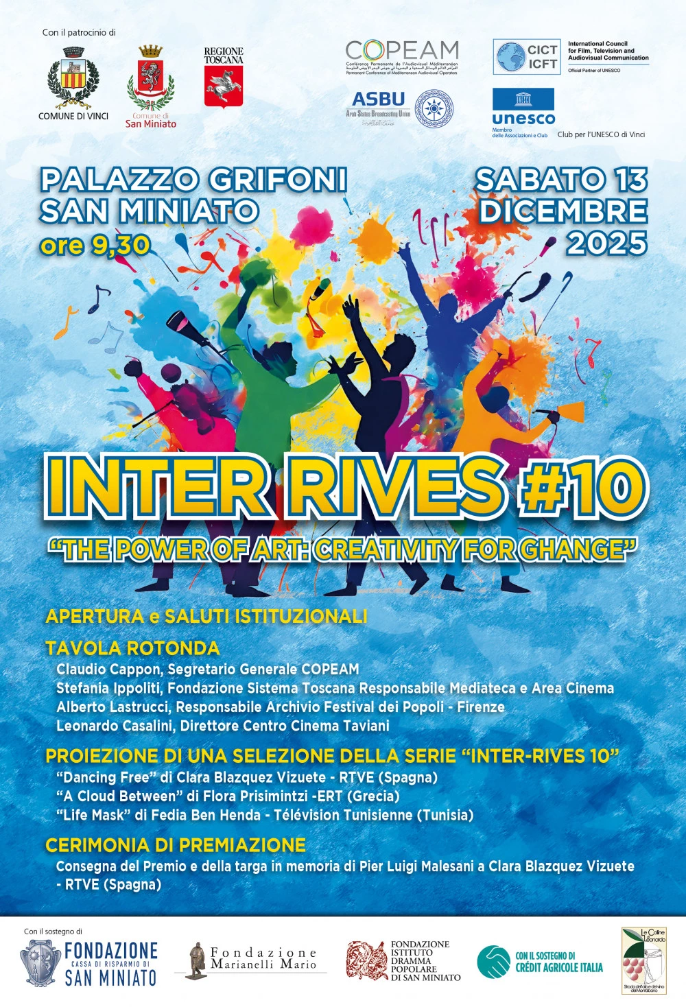 Locandina della premiazione del miglior documentario Inter-Rives