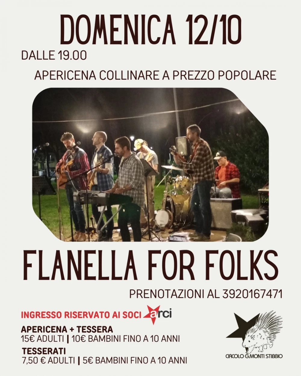 Locandina dell'evento " Flanella For Folks" a Stibbio