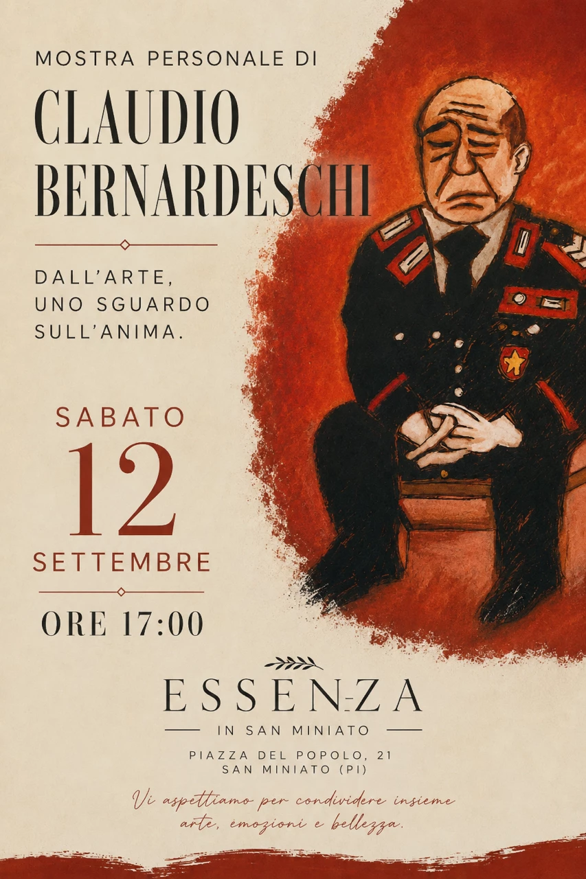 Locandina mostra d'arte di Claudio Bernardeschi