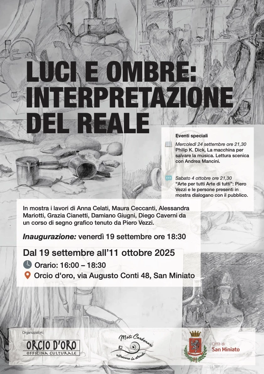 Locandina della mostra "Luci e Ombre: Interpretazione del reale"